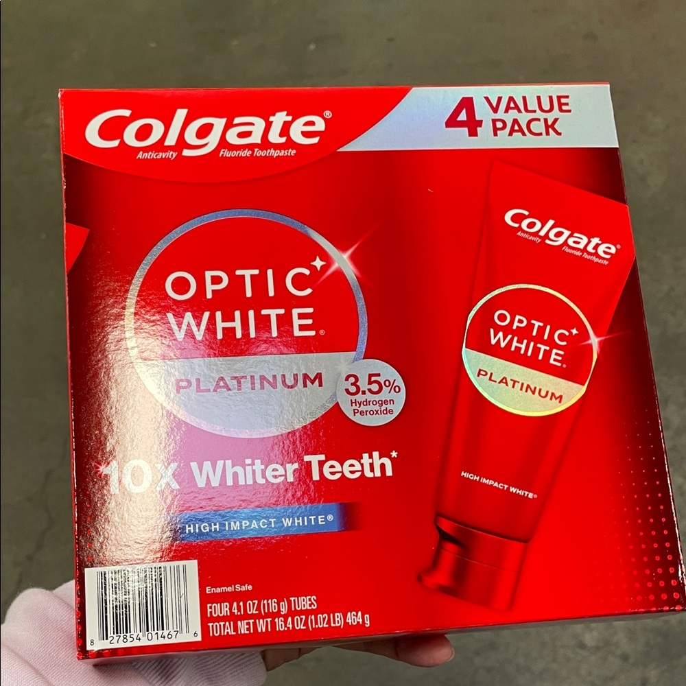 Colgate Optic White Platinum Toothpaste 4 Pack